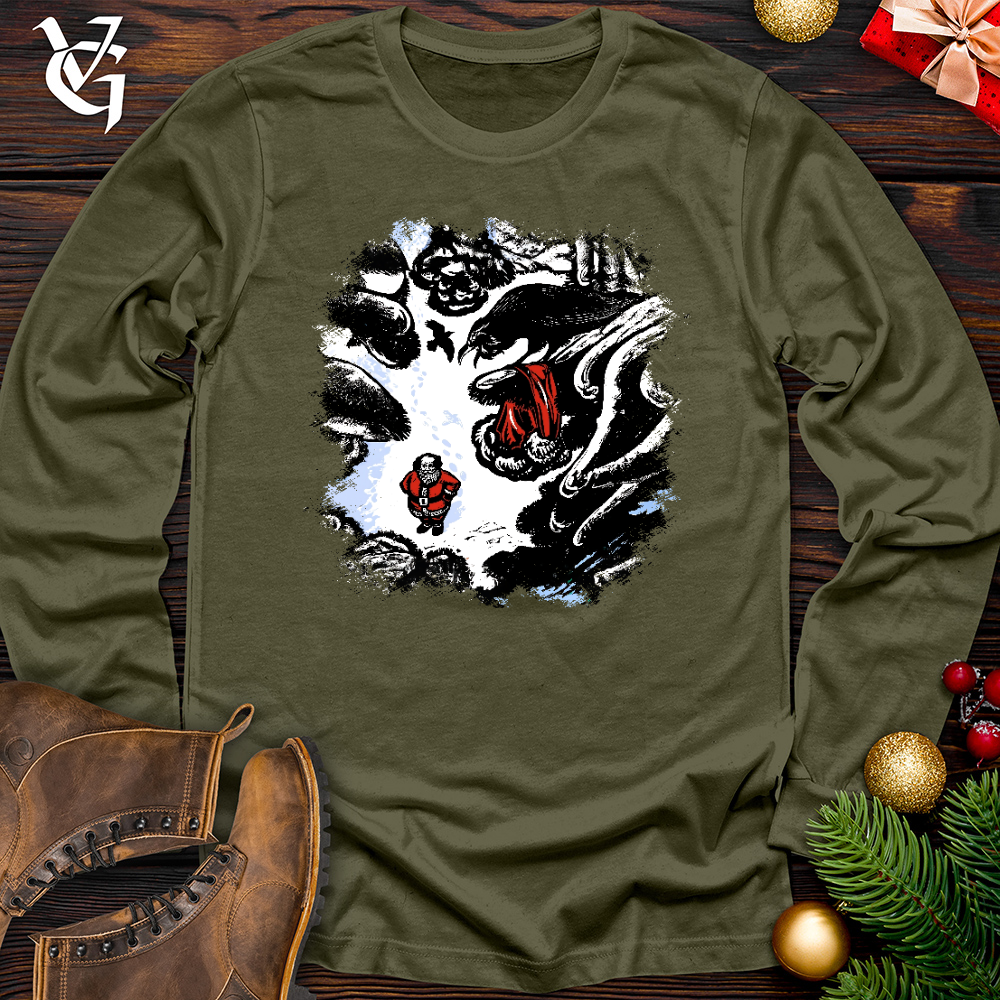 Viking Goods Christmas Raven Thief Long Sleeve Military Green / L