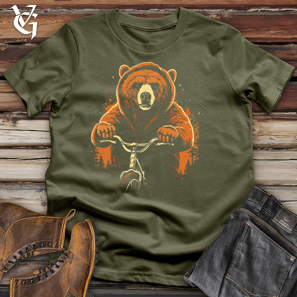 Viking Goods Cruisin Bear Adventure Cotton Tee Military Green / L