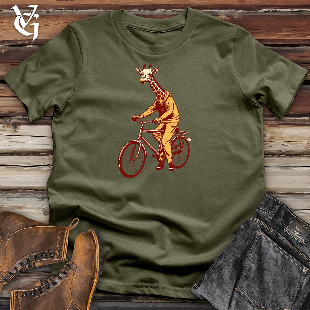 Viking Goods Cycling Giraffe Cotton Tee Military Green / L