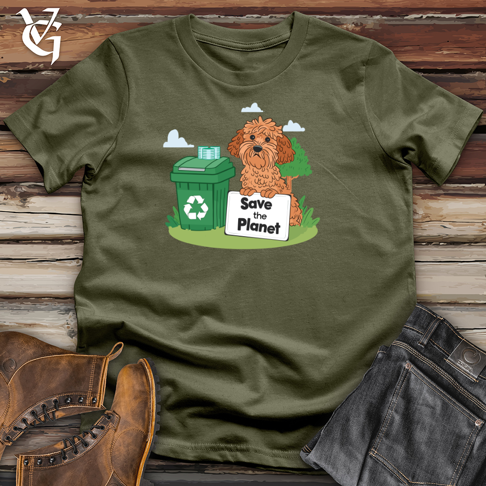 Viking Goods Eco Pooch Pledge Cotton Tee Military Green / L