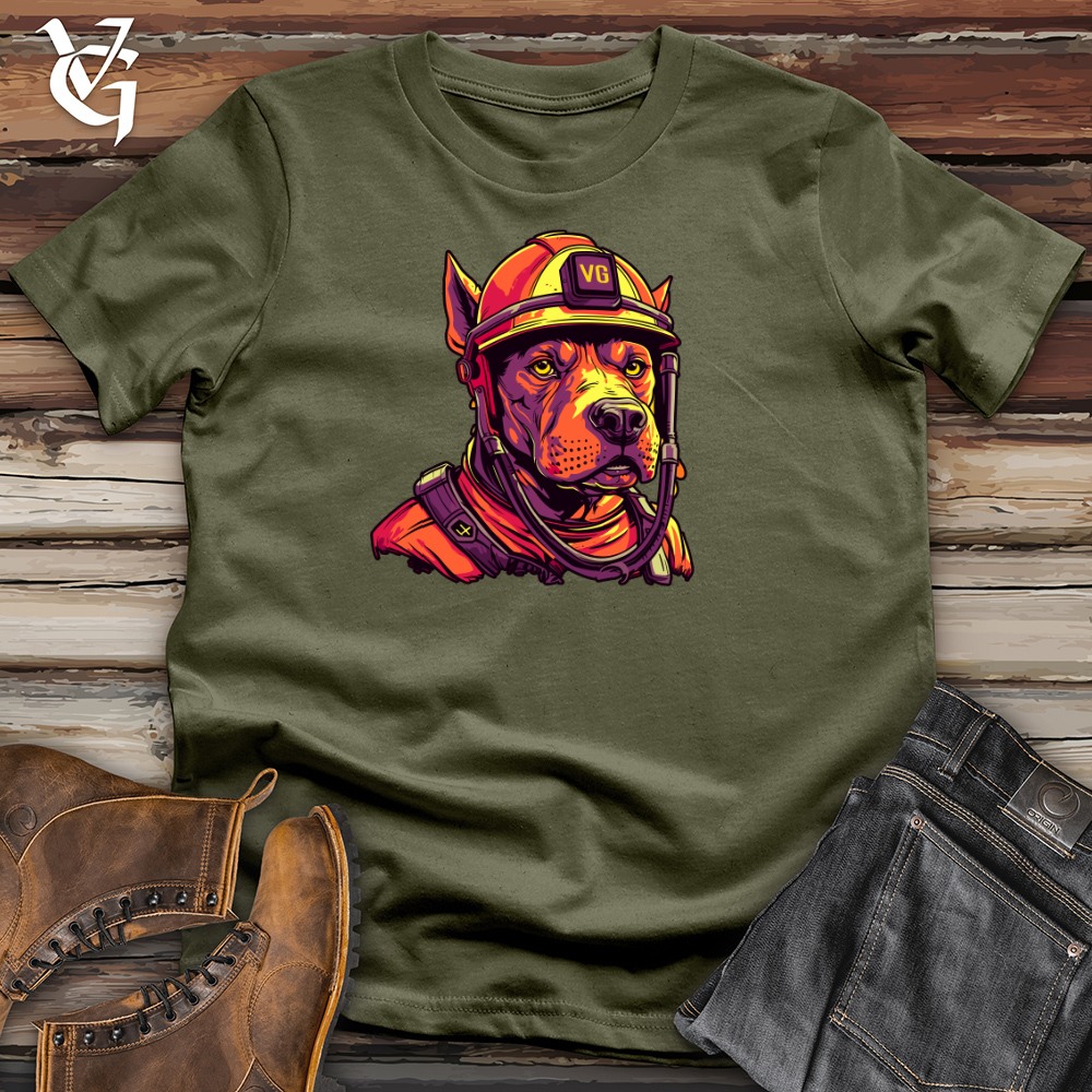 Viking Goods Firefighter Hero Hound Cotton Tee Military Green / L