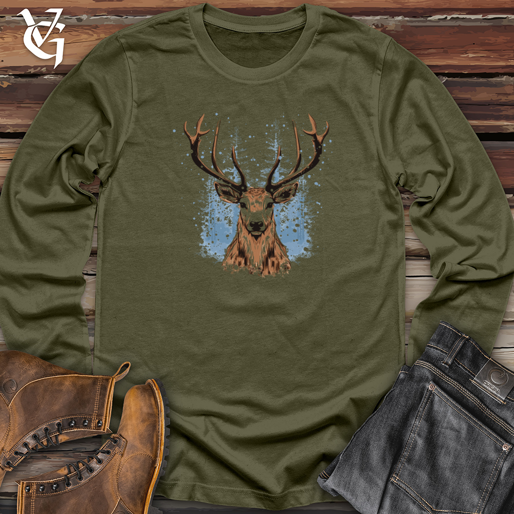 Viking Goods Frosty Antler Cascade Long Sleeve Military Green / L
