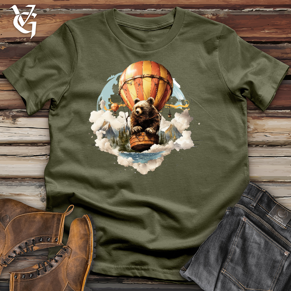 Viking Goods Hot Air Bear Cotton Tee Military Green / L