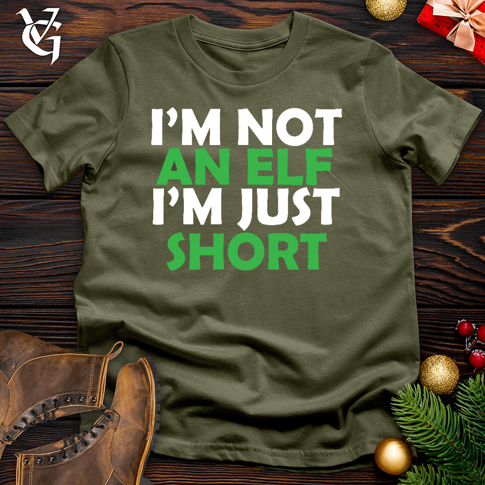 Viking Goods I Am Just Short Cotton Tee Military Green / L