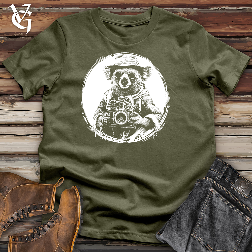 Viking Goods Koala With Camera Cotton Tee Military Green / L