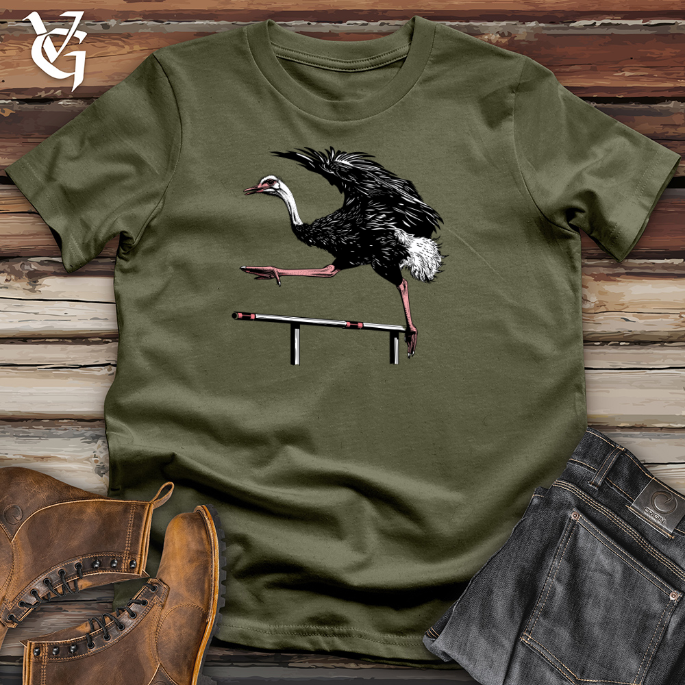 Viking Goods Ostrich Hurdle Sprint Cotton Tee Military Green / L