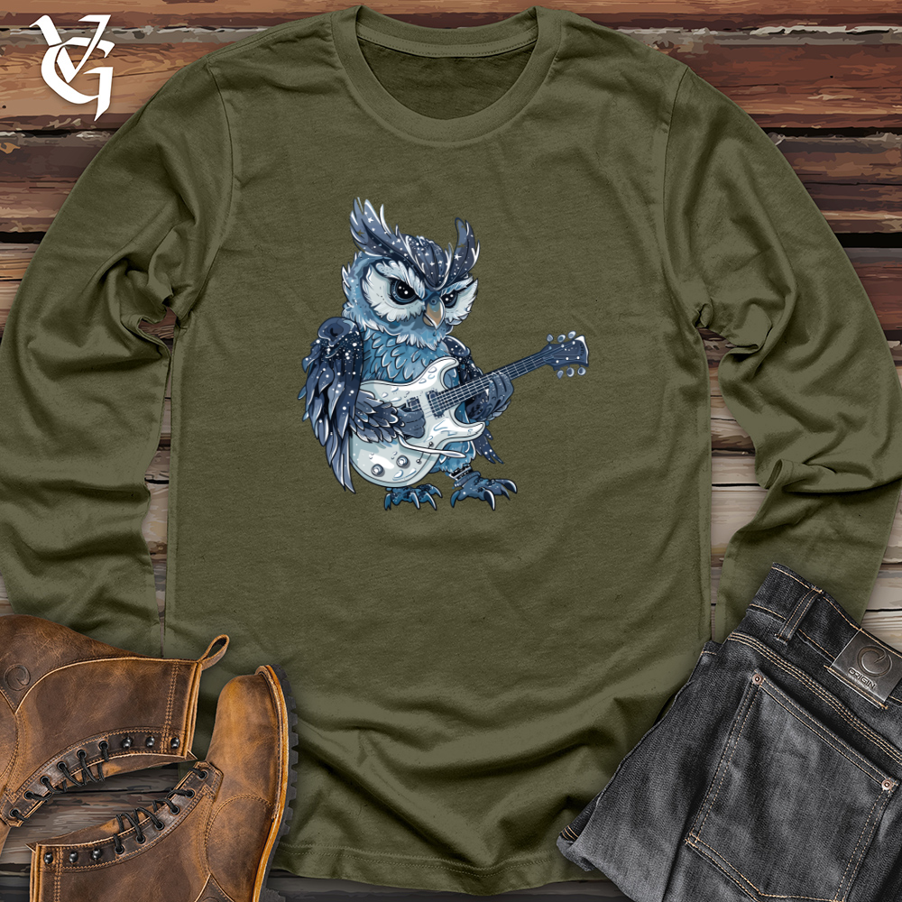 Viking Goods Owl Rockstar Melody Long Sleeve Military Green / L