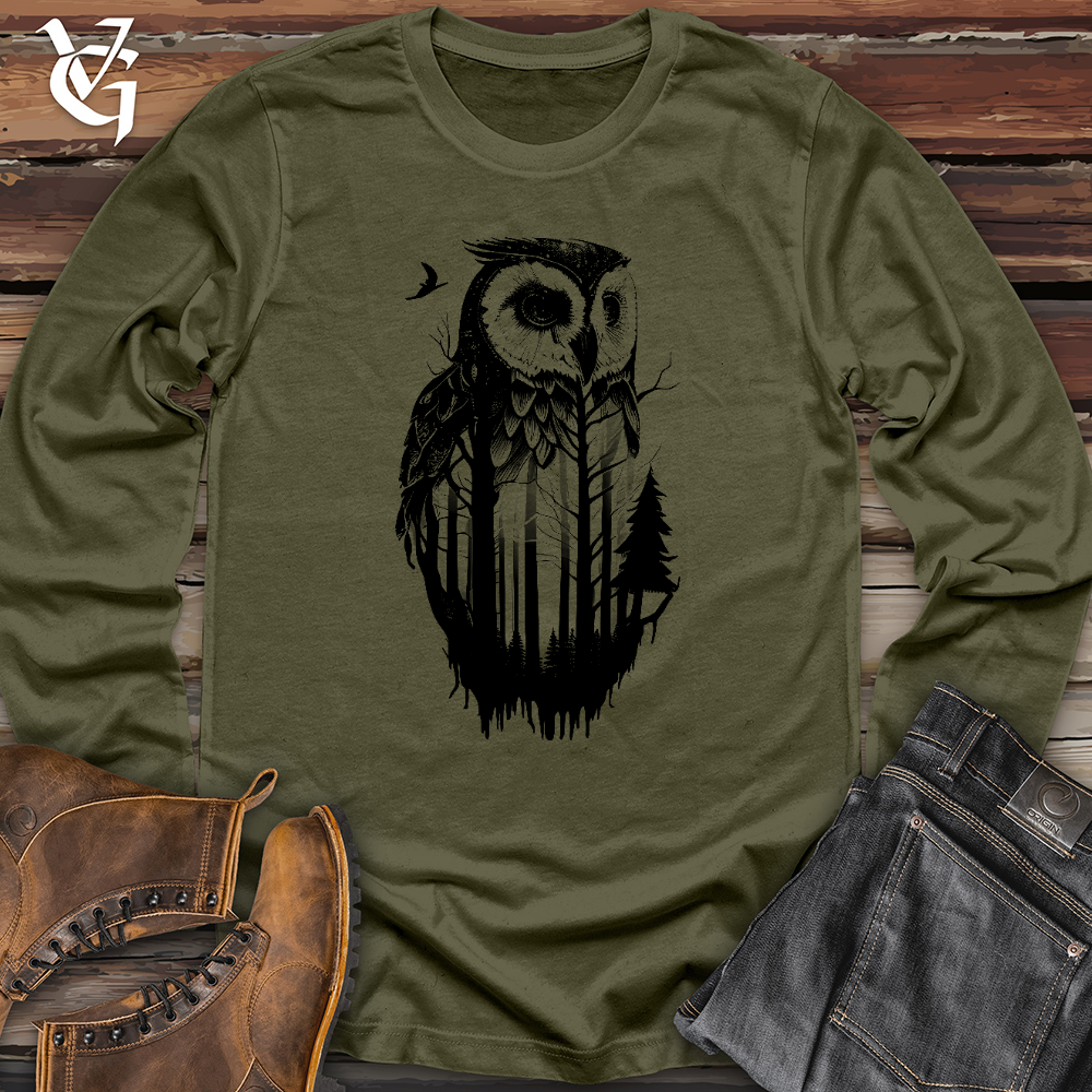 Viking Goods Owl Soul Long Sleeve Military Green / L