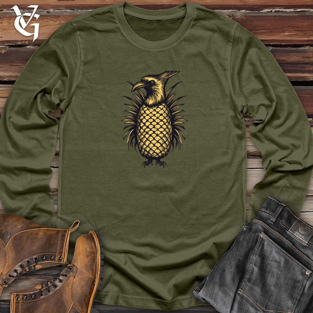 Viking Goods Pineapple Raven Long Sleeve Military Green / L
