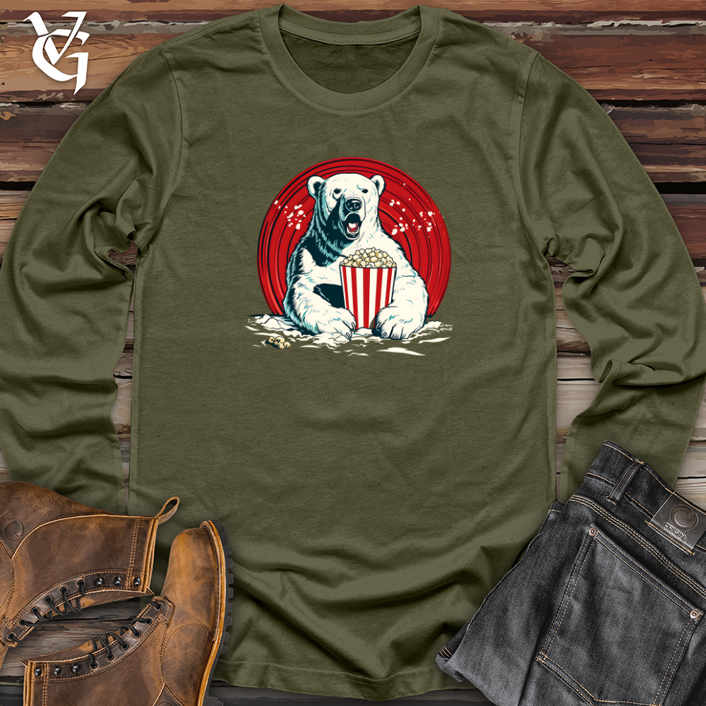 Viking Goods Popcorn Throwing Polar Fun Long Sleeve Military Green / L