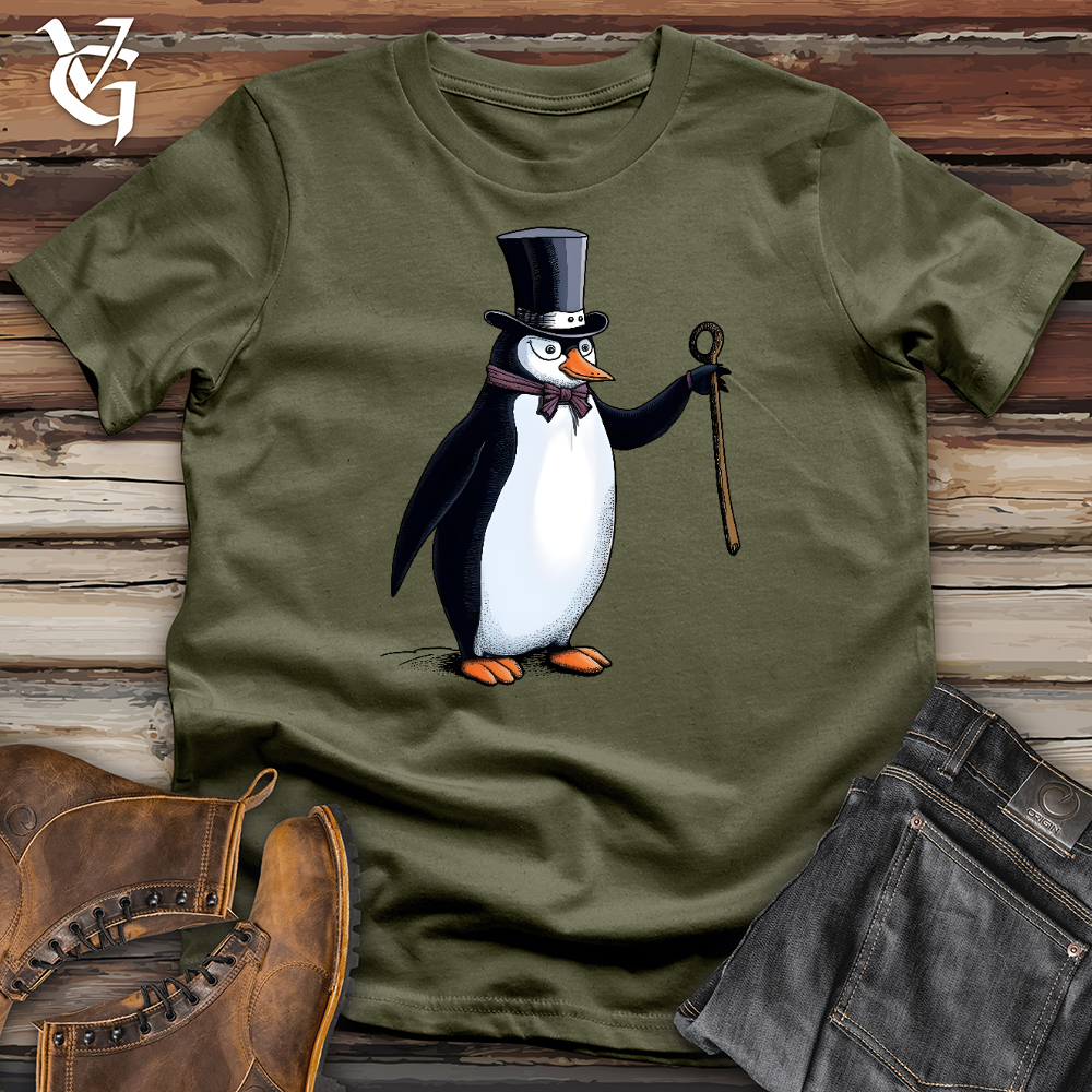 Viking Goods Professor Penguin Cotton Tee Military Green / L