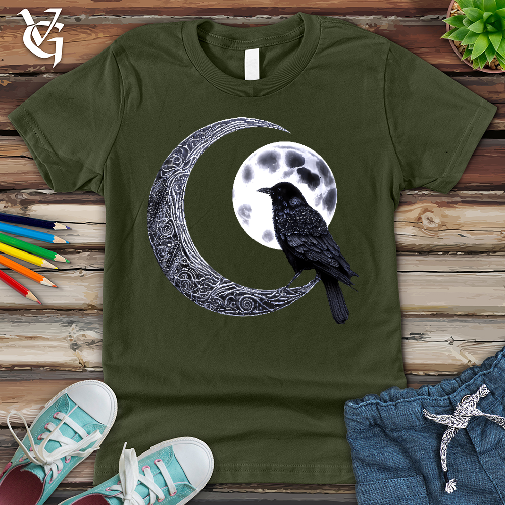Viking Goods Raven & Moon Negotiations Youth Tee Military Green / L
