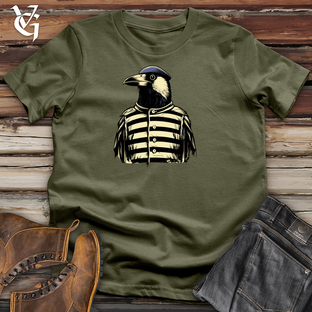 Viking Goods Retro Referee Raven Cotton Tee Military Green / L