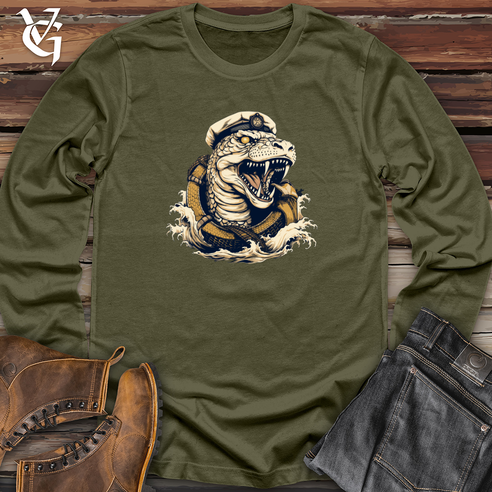Viking Goods Serpent Sea Captain Long Sleeve Military Green / L