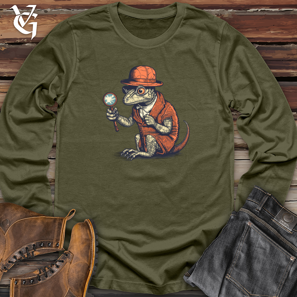 Viking Goods Sleuthing Lizard Investigator Long Sleeve Military Green / L