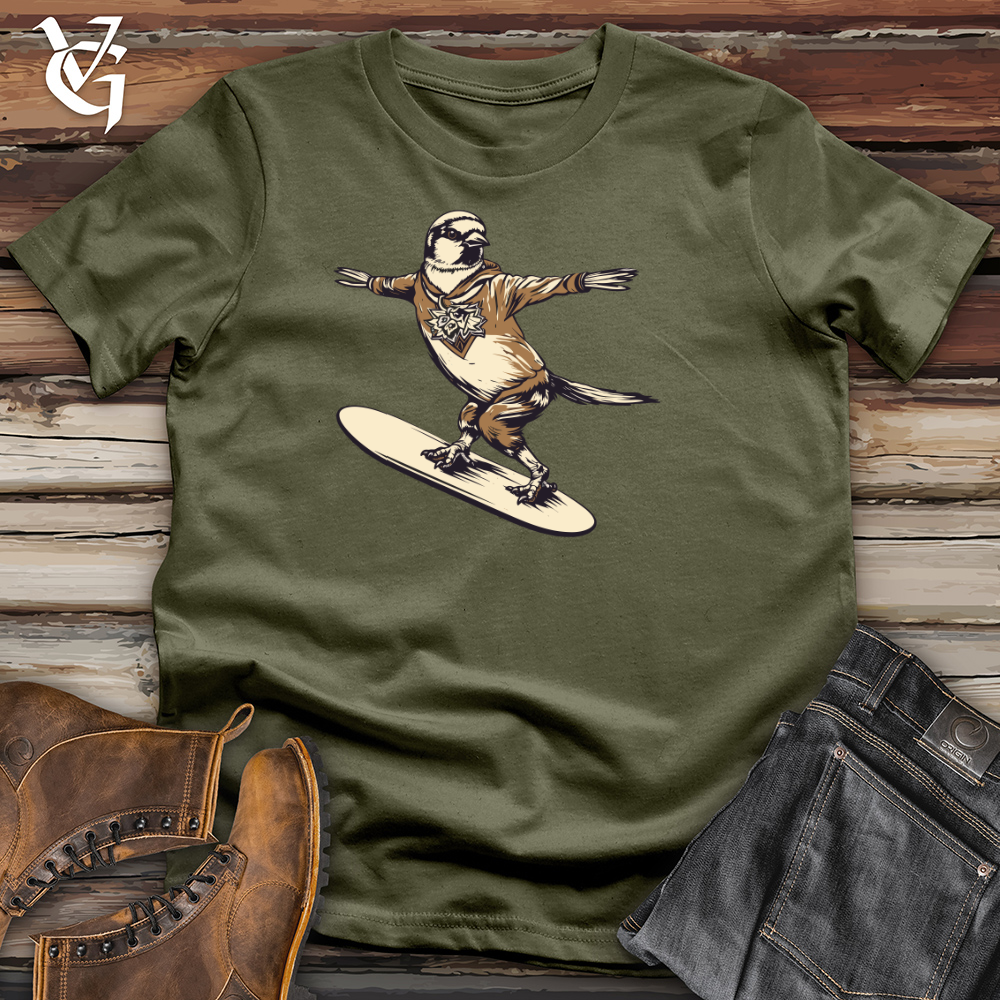 Viking Goods Sparrow Skateboard Groove Cotton Tee Military Green / L