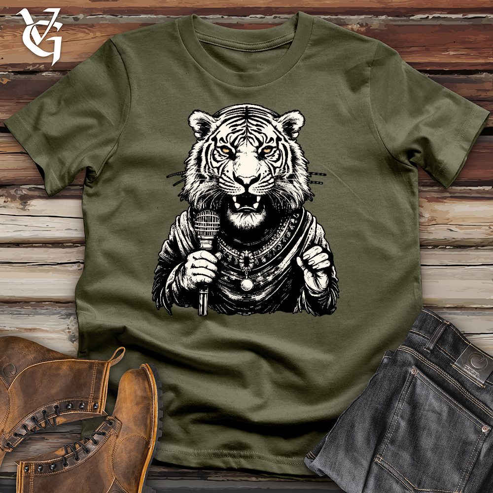 Viking Goods Tiger Lead Singer Cotton Tee Military Green / L