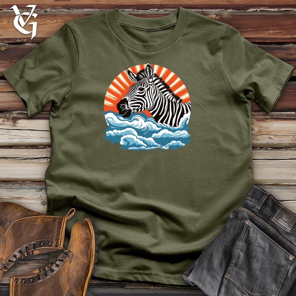 Viking Goods Zebrasky Clouds Cotton Tee Military Green / L