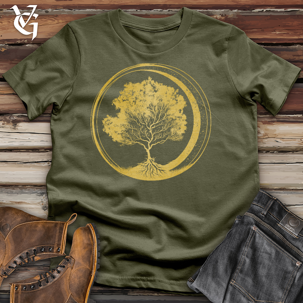Viking Goods Zen Circle Tree Cotton Tee Military Green / L