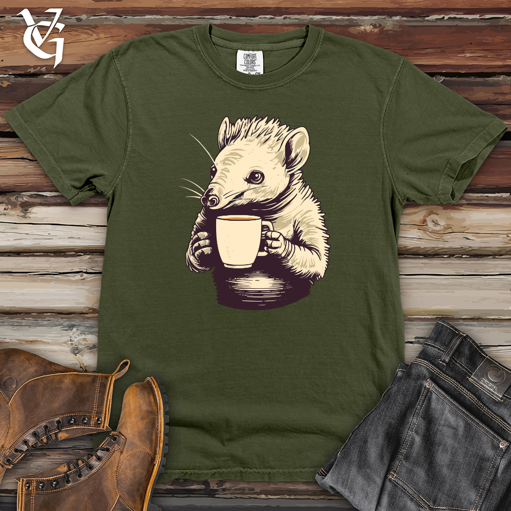 Viking Goods Armadillo Coffee Sip Bliss Heavy Cotton Comfort Colors Tee Moss / L