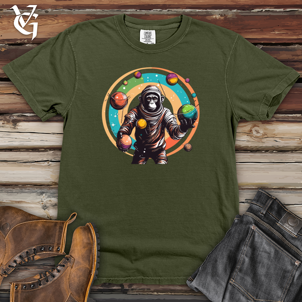 Viking Goods Astronaut Monkey Juggler Heavy Cotton Comfort Colors Tee Moss / L