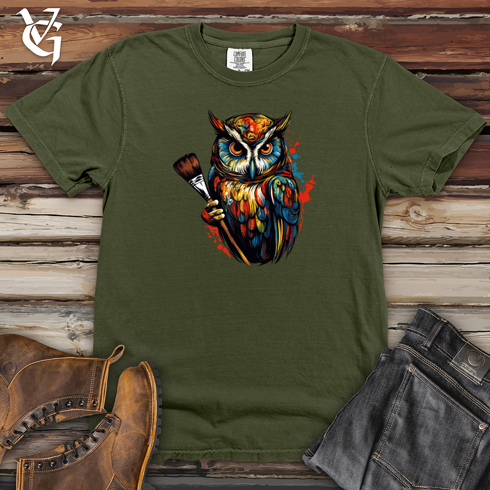 Viking Goods Classic Painter Owl 01 Heavy Cotton Comfort Colors Tee Moss / L