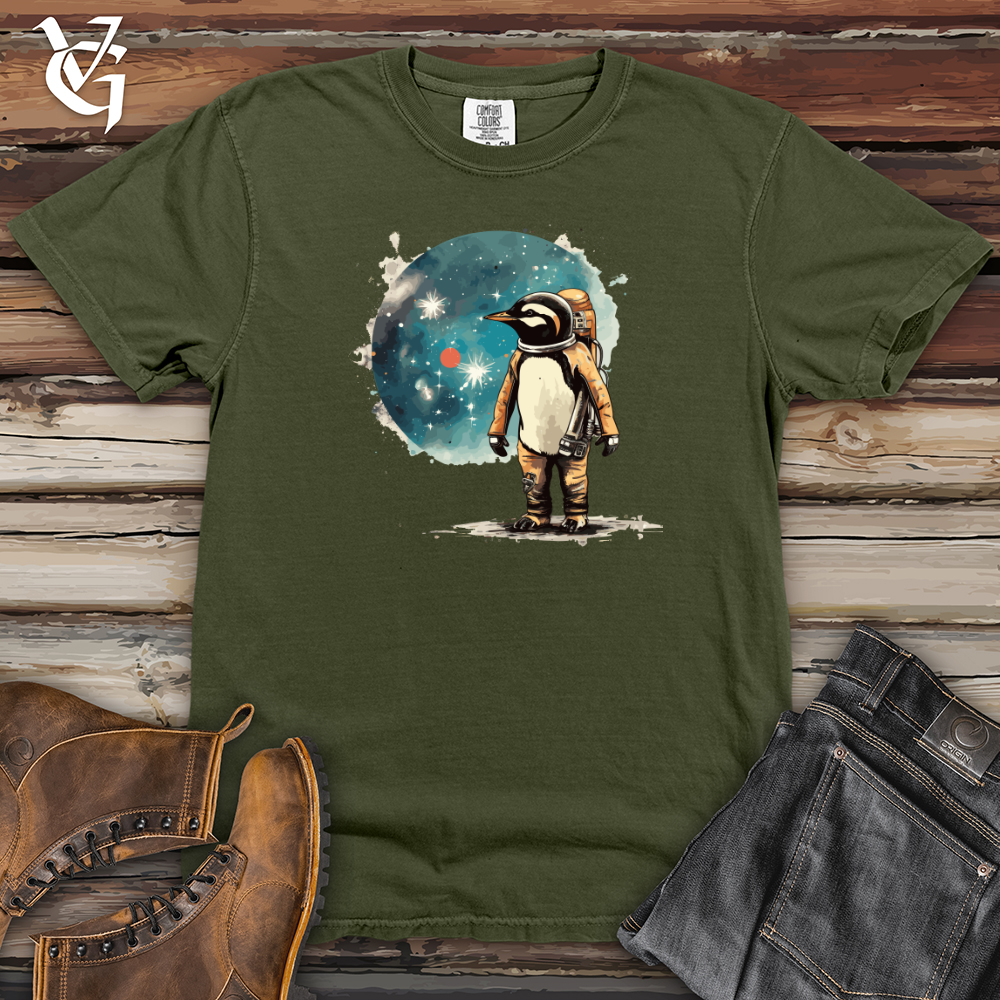 Viking Goods Cosmic Penguin Heavy Cotton Comfort Colors Tee Moss / L
