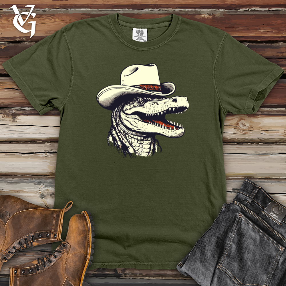 Viking Goods Crocodile Marshland Cowboy Swagger Heavy Cotton Comfort Colors Tee Moss / L