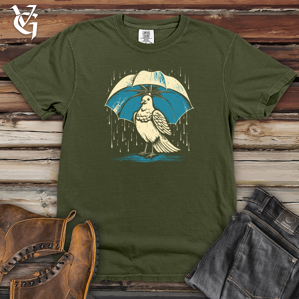 Viking Goods Dove In The Rain Heavy Cotton Comfort Colors Tee Moss / L