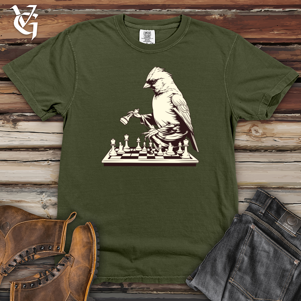 Viking Goods Finch Feathered Chess Heavy Cotton Comfort Colors Tee Moss / L