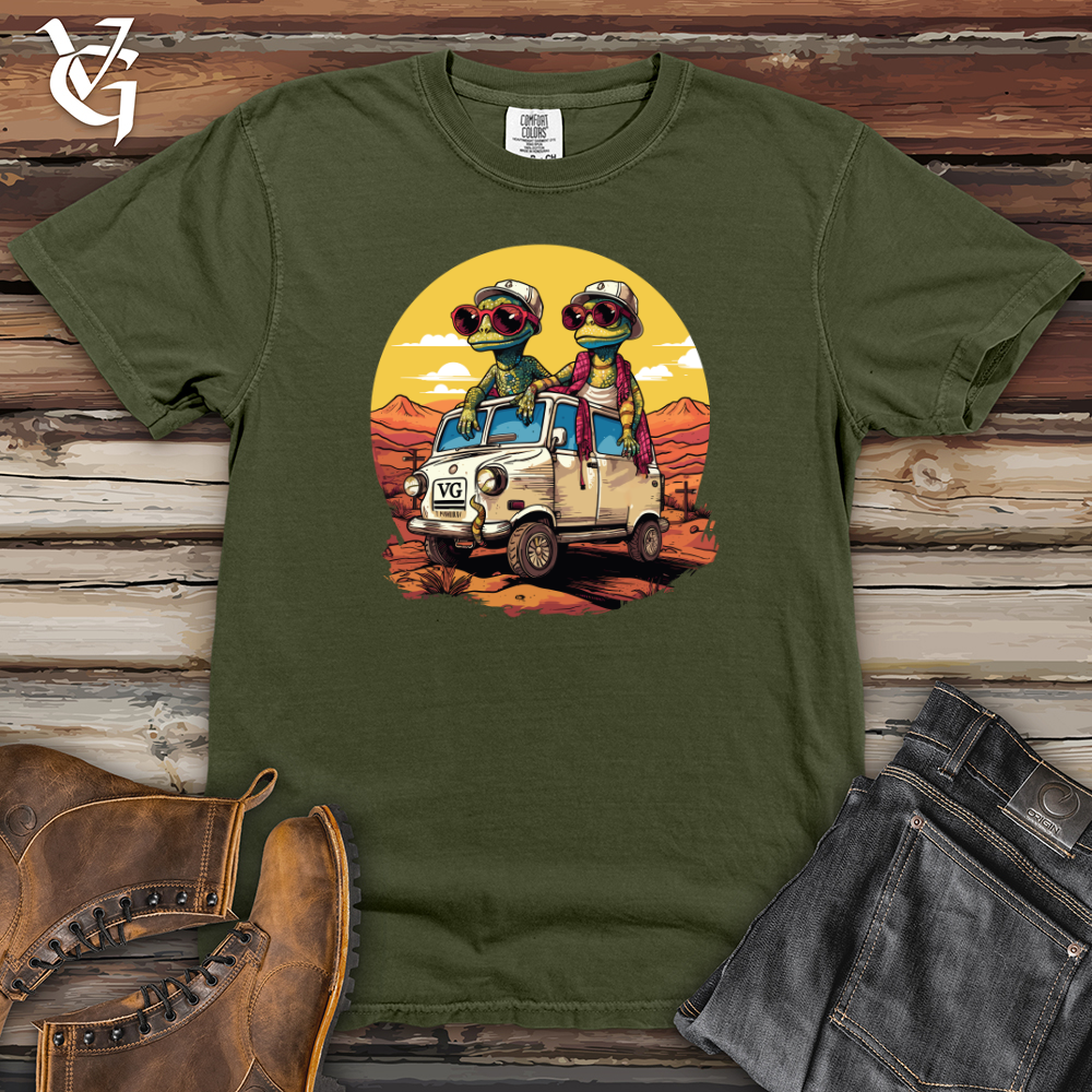 Viking Goods Geckos Roadtrip Adventure Heavy Cotton Comfort Colors Tee Moss / L
