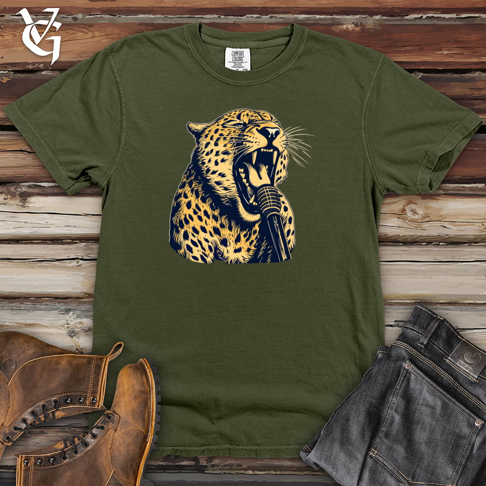 Viking Goods Leopard Rockstar Roar Heavy Cotton Comfort Colors Tee Moss / L
