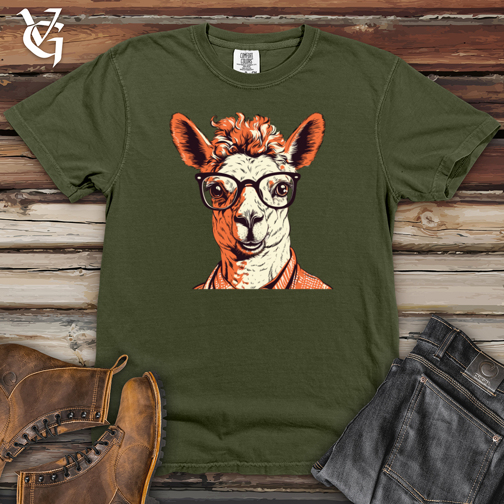 Viking Goods Llama Geek Chic Heavy Cotton Comfort Colors Tee Moss / L