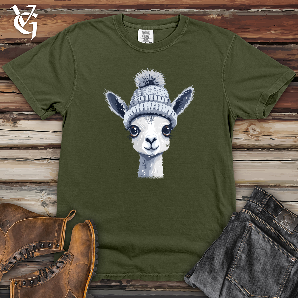 Viking Goods Llama Winter Warmth Heavy Cotton Comfort Colors Tee Moss / L