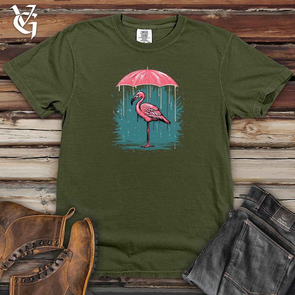 Viking Goods Majestic Rainfall Flamingo Heavy Cotton Comfort Colors Tee Moss / L