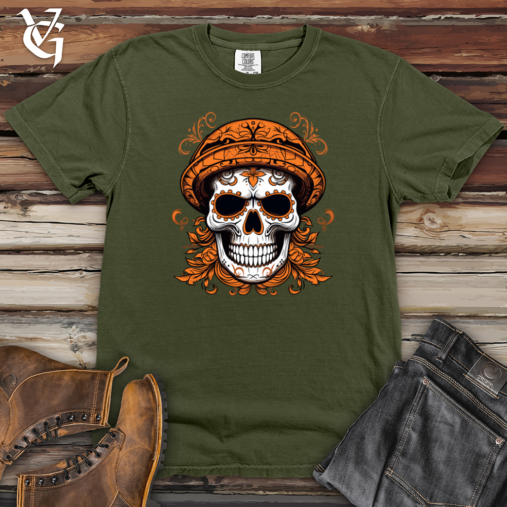 Viking Goods Menacing Skulls Treasure Heavy Cotton Comfort Colors Tee Moss / L