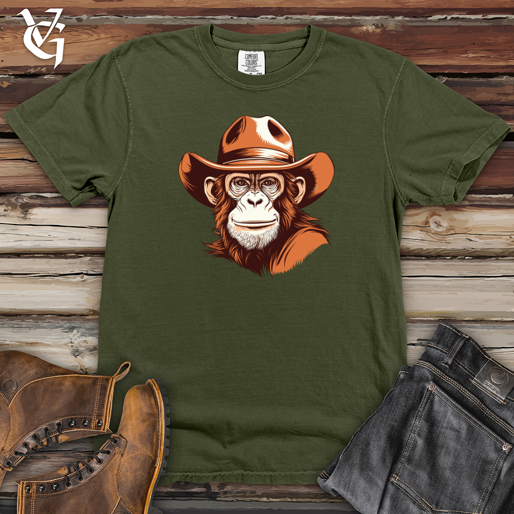 Viking Goods Monkey Outlaw Cowboy Heavy Cotton Comfort Colors Tee Moss / L