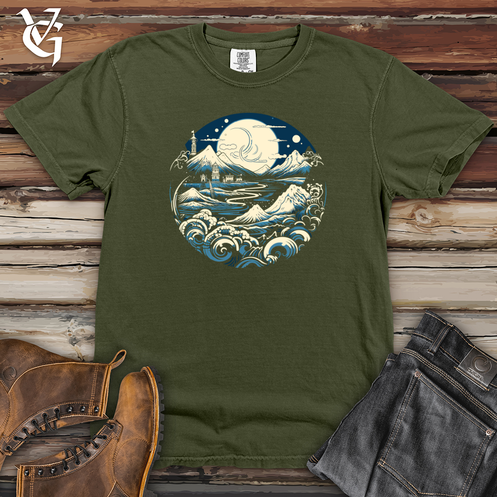 Viking Goods Moonlit Coastal Haven Heavy Cotton Comfort Colors Tee Moss / L