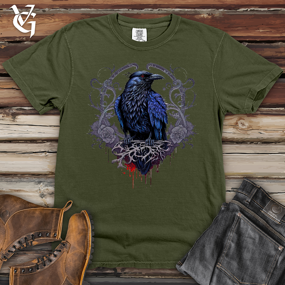 Viking Goods Odins Raven Heavy Cotton Comfort Colors Tee Moss / L