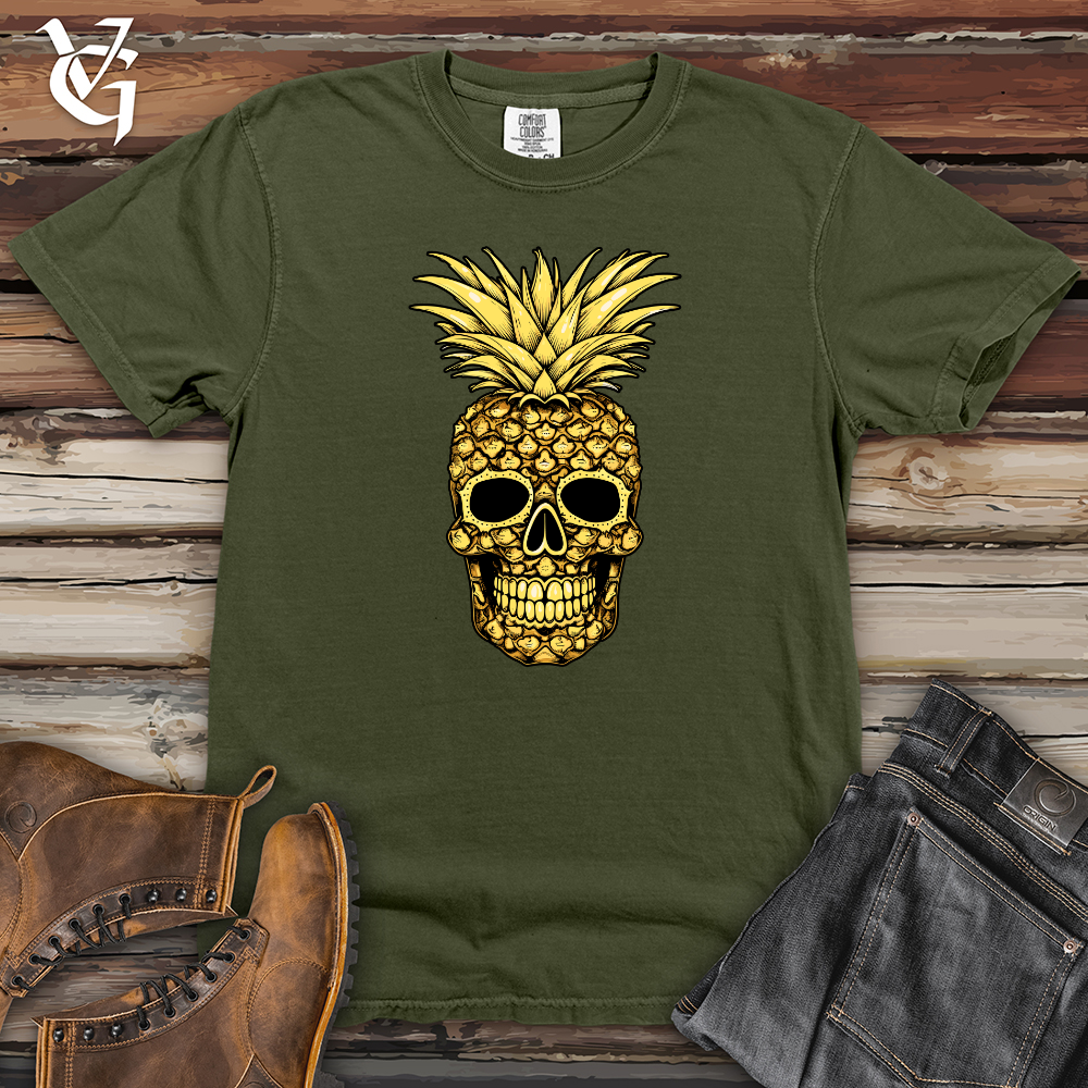 Viking Goods Pineapple Galaxy Skull Heavy Cotton Comfort Colors Tee Moss / L