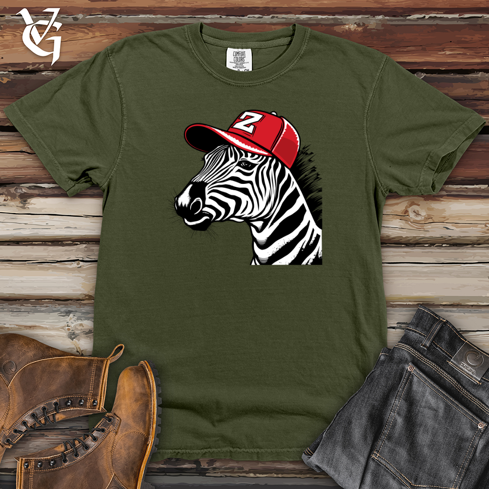 Viking Goods Retro Cap Wearing Zebra Heavy Cotton Comfort Colors Tee Moss / L