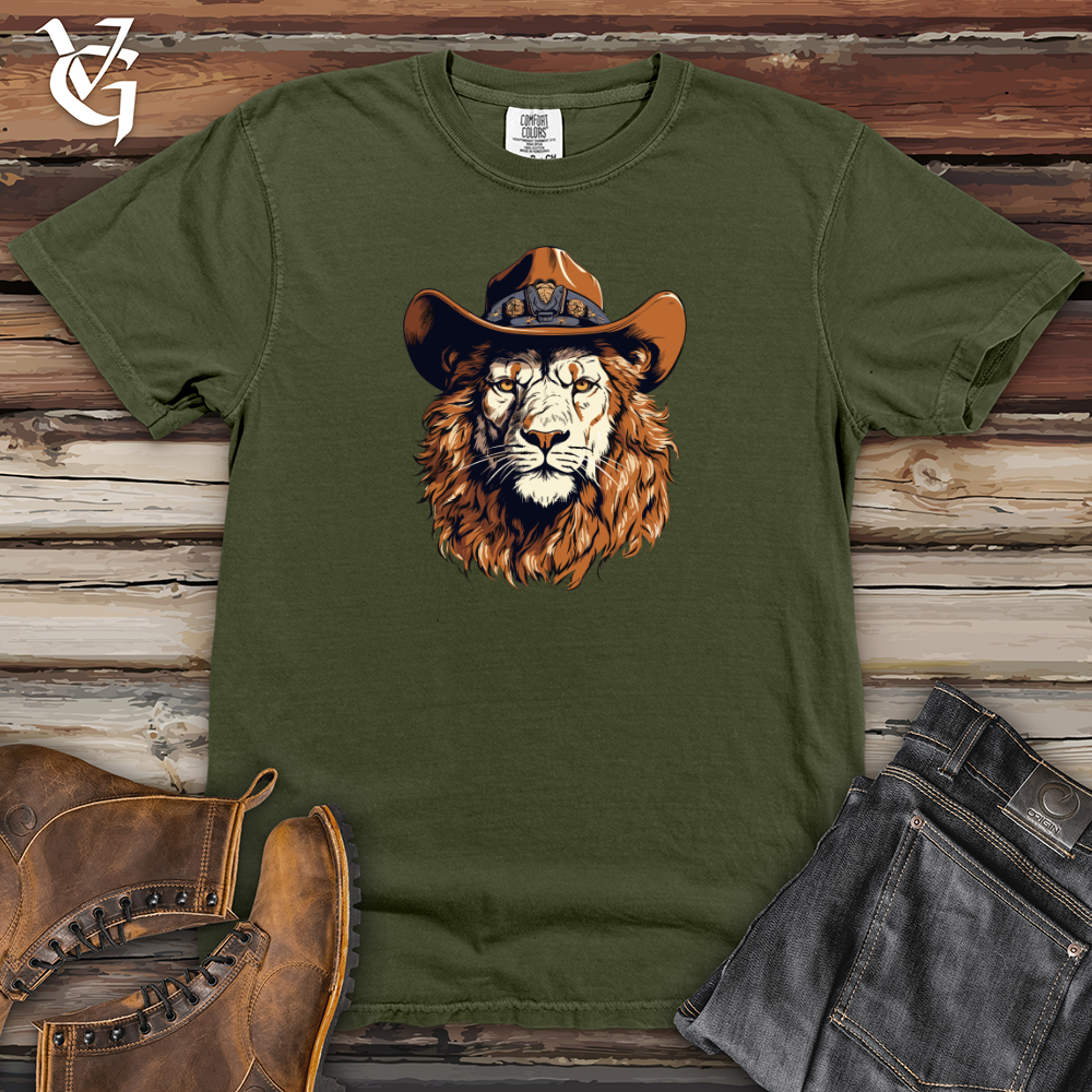 Viking Goods Retro Cowboy Lion 01 Heavy Cotton Comfort Colors Tee Moss / L
