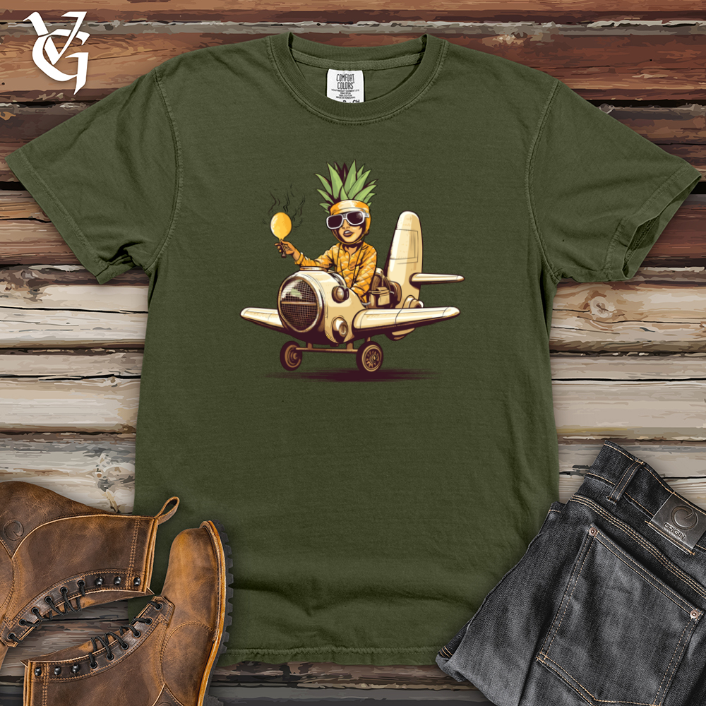 Viking Goods Retro Flyer Pineapple Heavy Cotton Comfort Colors Tee Moss / L