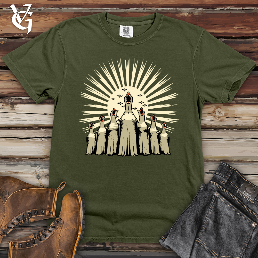 Viking Goods Retro Gospel Flight Heavy Cotton Comfort Colors Tee Moss / L