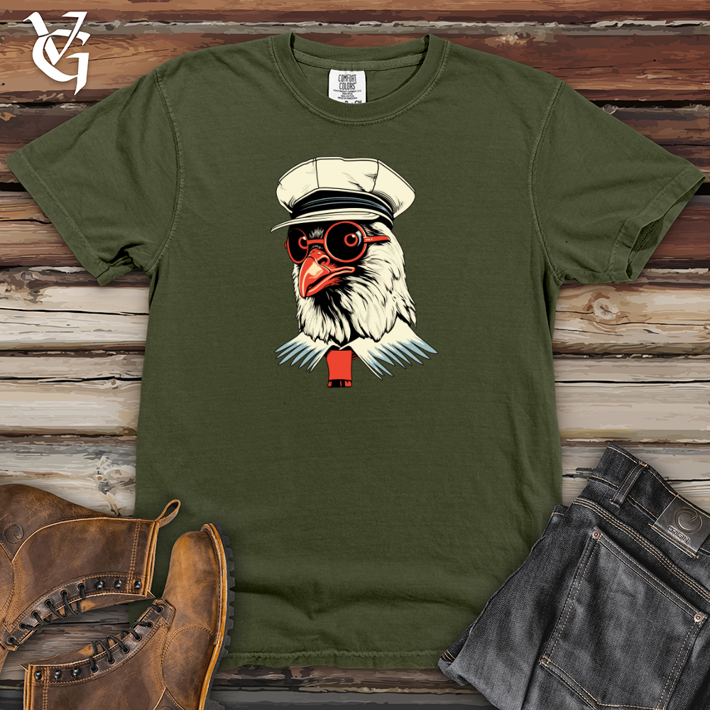 Viking Goods Retro Rooster Referee Heavy Cotton Comfort Colors Tee Moss / L