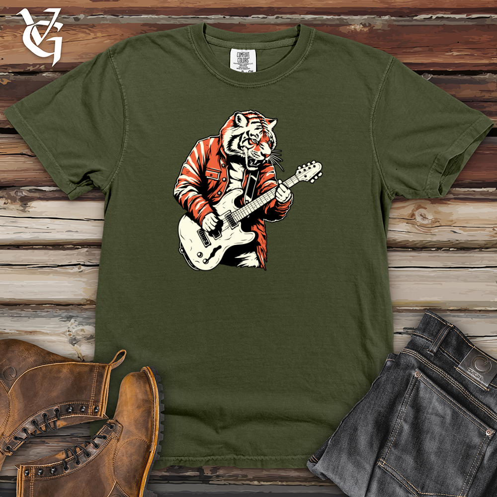 Viking Goods Rockin' Roar Tiger Heavy Cotton Comfort Colors Tee Moss / L