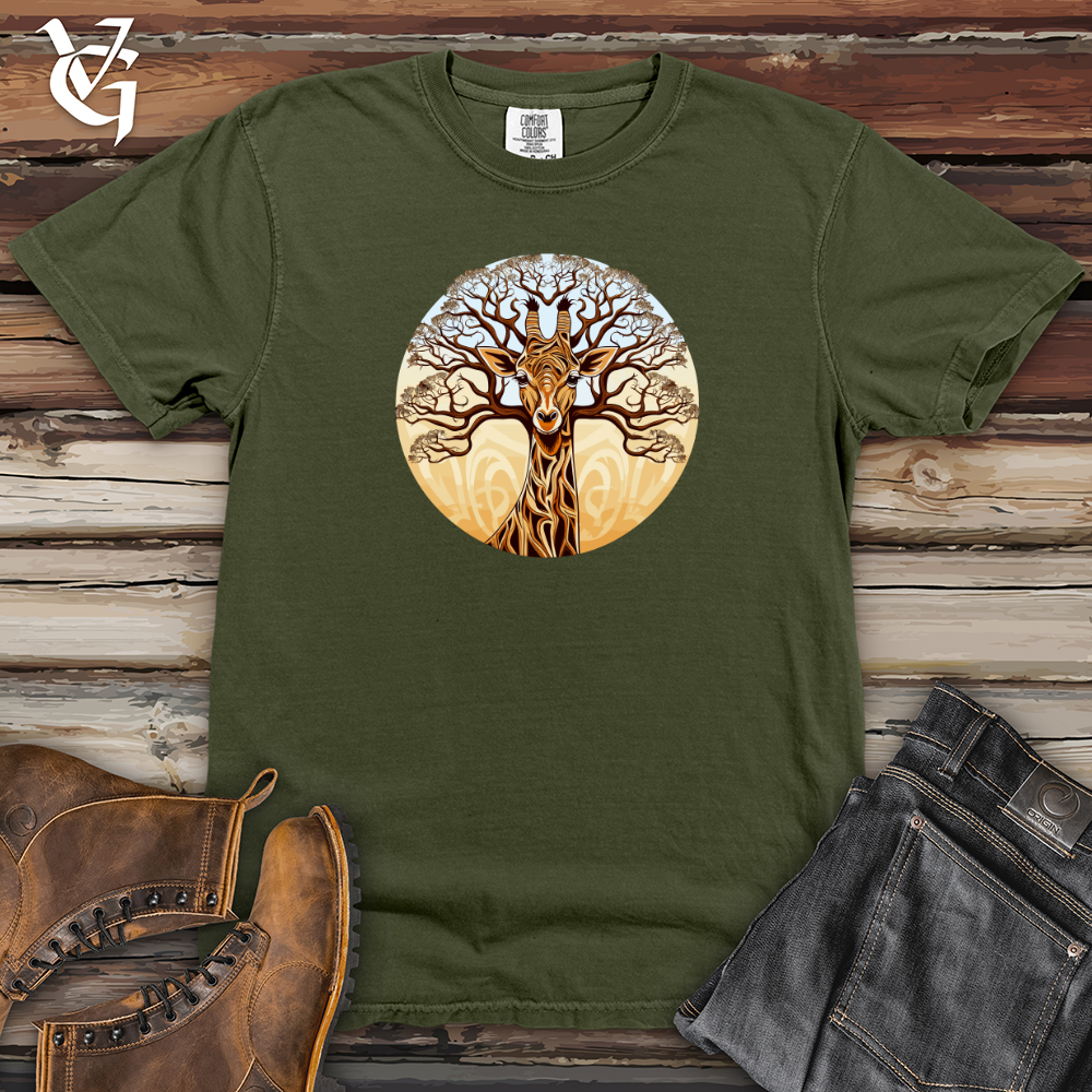 Viking Goods Safari Heights Giraffe Heavy Cotton Comfort Colors Tee Moss / L
