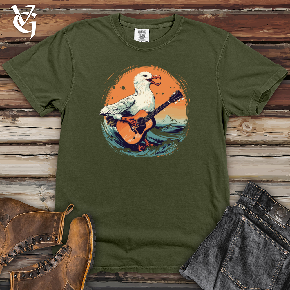 Viking Goods Sea Gull Guitar Serenade 01 Heavy Cotton Comfort Colors Tee Moss / L