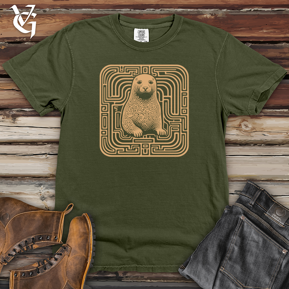 Viking Goods Seal Labyrinth Quest Heavy Cotton Comfort Colors Tee Moss / L