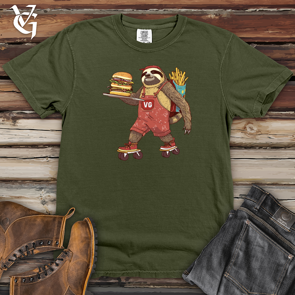 Viking Goods Skater Sloth Feast Heavy Cotton Comfort Colors Tee Moss / L